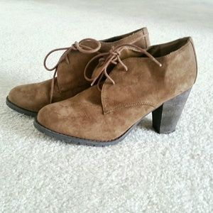 Suede Booties with Heel