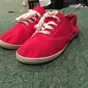 cute red sneakers