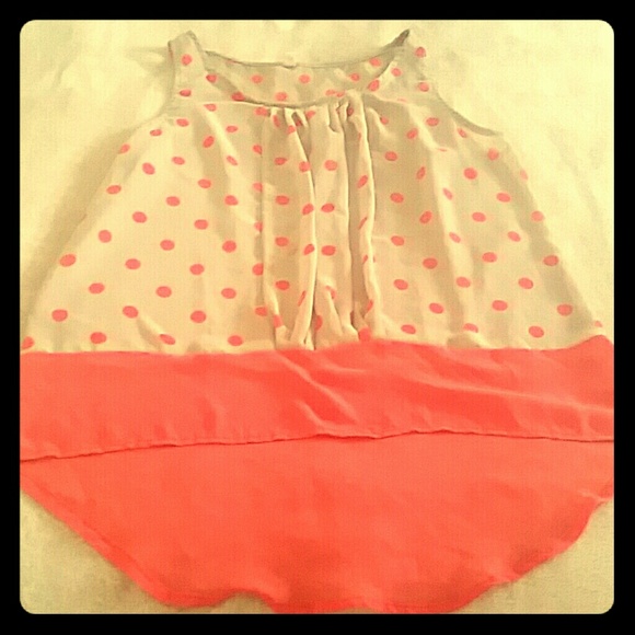 Orange poka dots blouse
