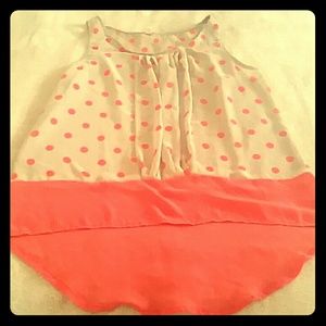 Orange poka dots blouse