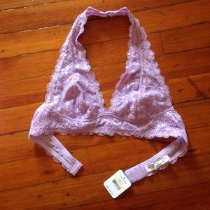Free People Galloon Lace Halter Bra