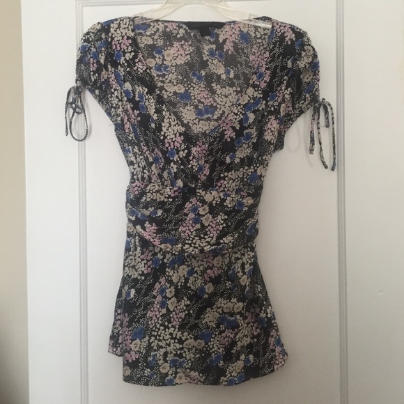 Silk floral top