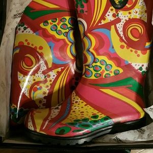 Colorful rain boots