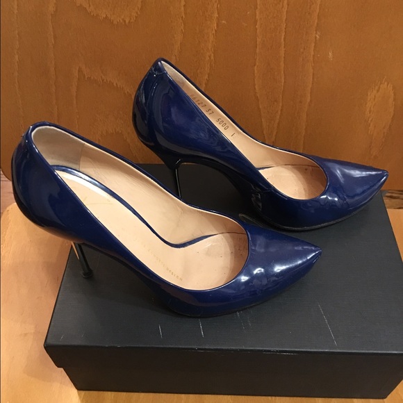 Giuseppe Zanotti blue pumps 37 4”heel - Picture 3 of 7