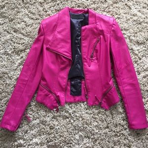 EUC, worn once, vegan leather xs jacket