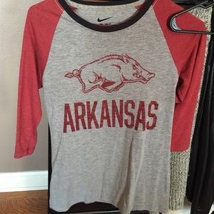 Women's Razorback baseball top