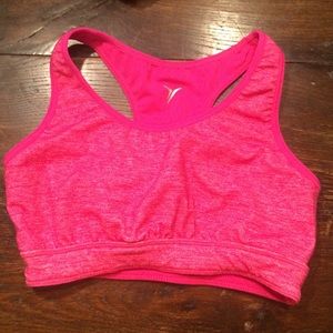 Hot pink sports bra