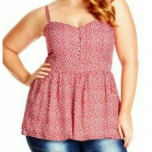 Citychic Red with Daisy Babydoll