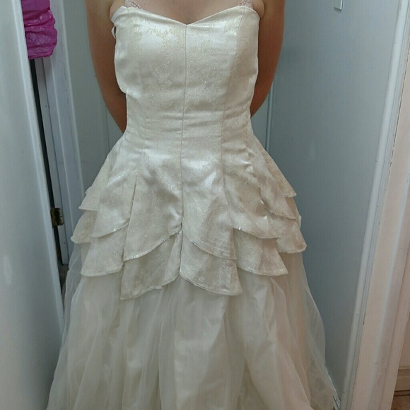 Gold prom dress