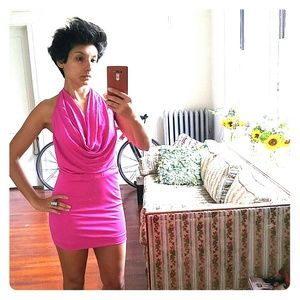 Never worn, bebe pink dress