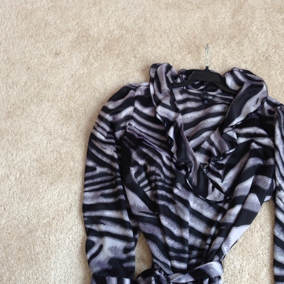 Faux wrap blouse