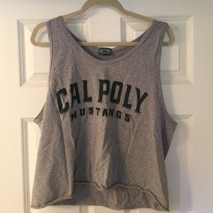 Cal Poly crop tank top