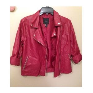 Red leather jacket