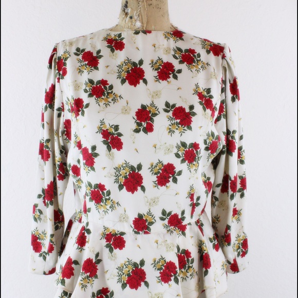 Red rose blouse