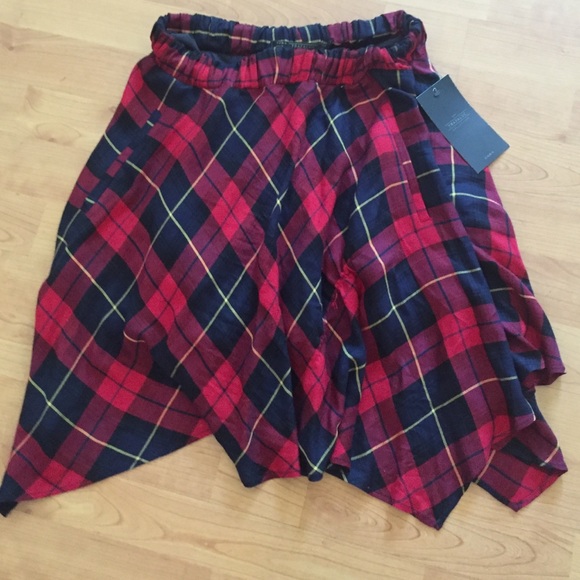 New Zara high waisted size m plaid skirt