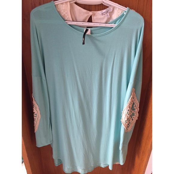 Turquoise t-shirt dress