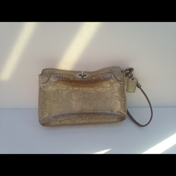 Coach Gold Wristlet