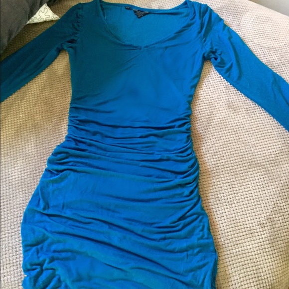 Dark turquoise bodycon dress by guess