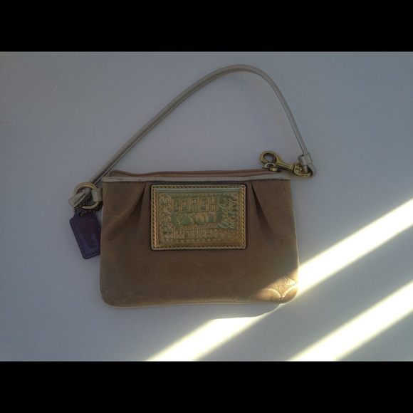 Coach Gold Poppy Wristlet