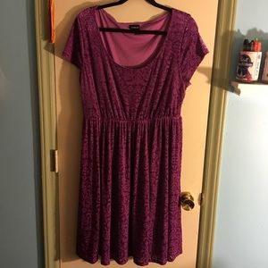 Purple velvet dress