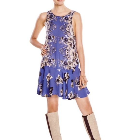 Free People Floral Print flounce dress