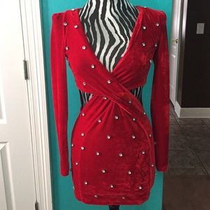 FINAL REDUCTION-- Red Velvet Dress