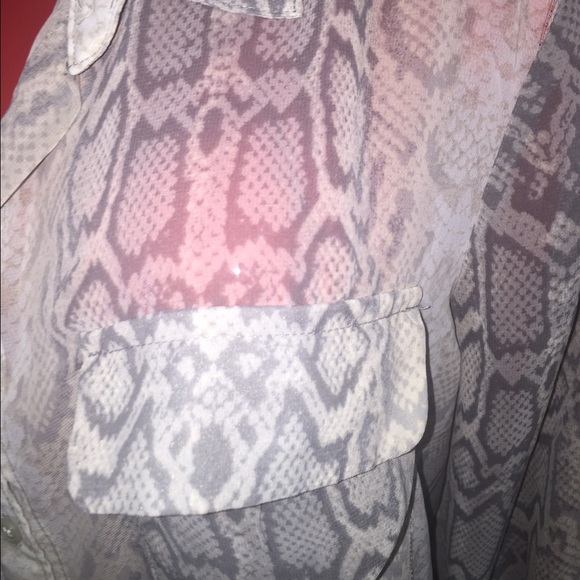 Sheer snakeskin blouse