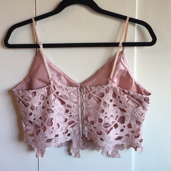 ASTR  pink lace top - Picture 2 of 6