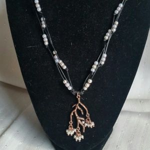 Copper branch necklace