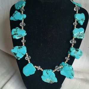 Chalk turquoise statement necklace