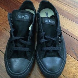 Low top all black converse
