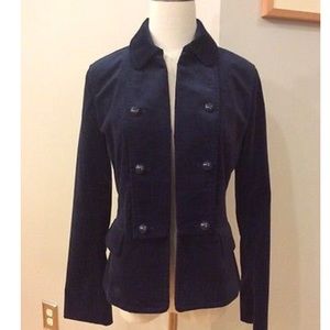 Talbots military style velvet jacket