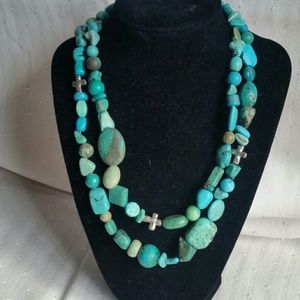 Multi turquoise bead necklace