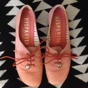 Anthropologie Hispanitas pink oxford's made Spain