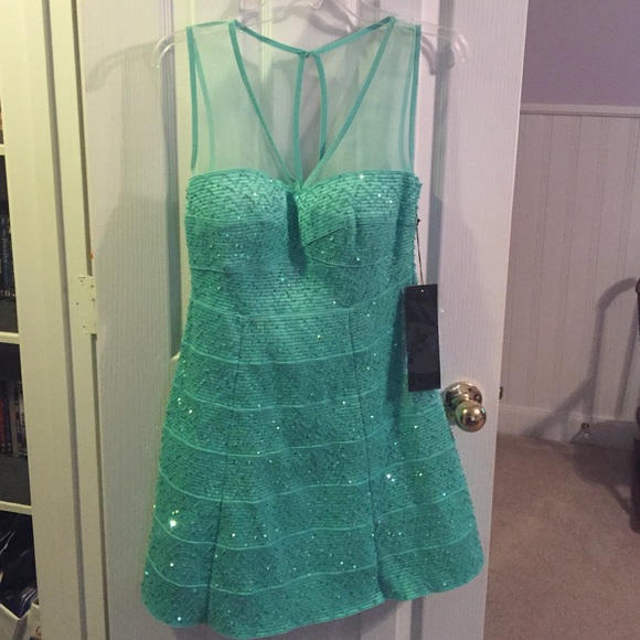 Sequin lined Green dress