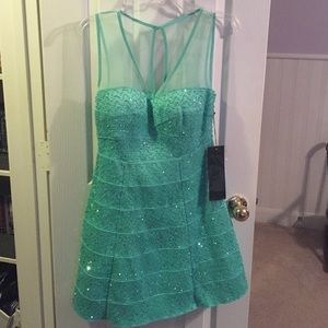 Sequin lined Green dress
