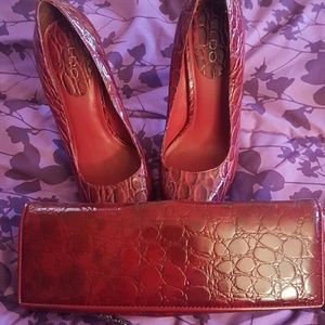 Shoes and clutch to match mint condition shoes