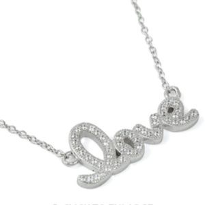 STERLING SILVER LOVE CZ NECKLACE