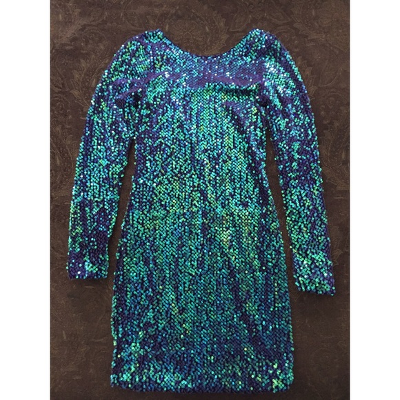 Teal Sequin Dress