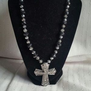 Rustic cross necklace