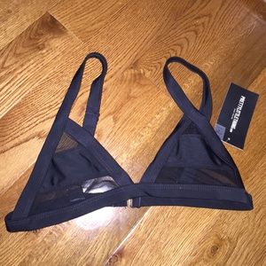 Black Mesh Triangle Bikini top