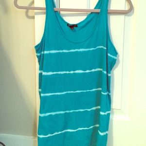 Blue tie dye tank