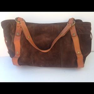 Lucky Brand Brown Suede Leather Bag