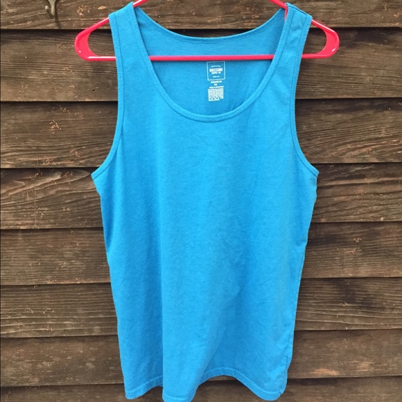 Plain blue tank