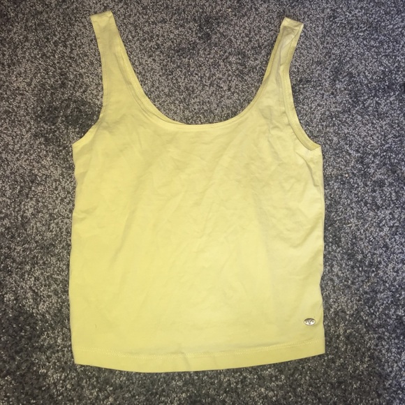 Yellow American eagle crop top
