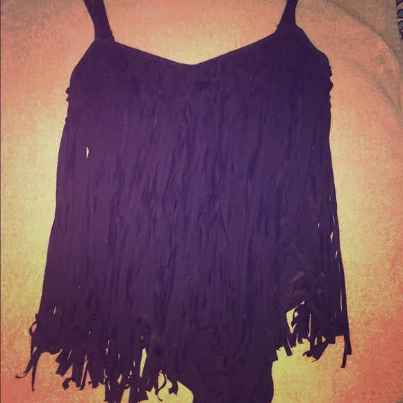 Black fringe swim suit👯