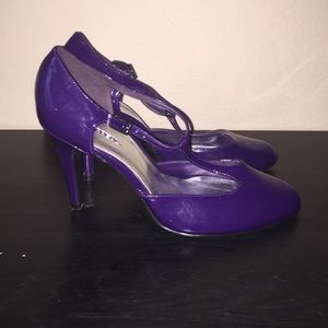 Vibrant purple shoes!