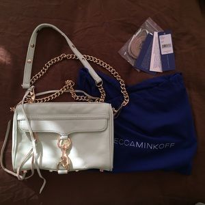 Mint green Rebecca Minkoff mini Mac NWT