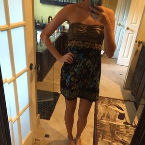 Free people velvet metallic dress