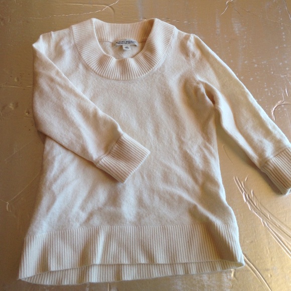 Winter white BR extra fine merino wool sweater